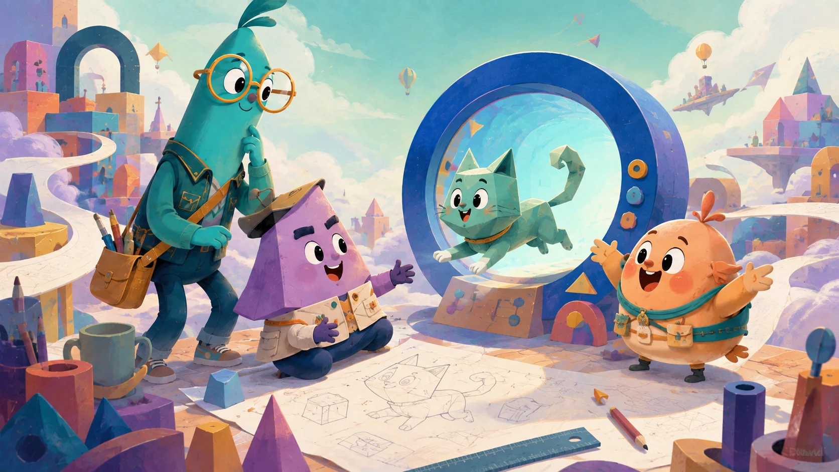 第 04 期 · 我用 AI 把自己孵成了电子宠物 · 创意世界概念插图